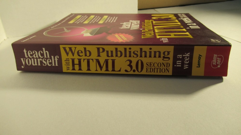 TEACH YOURSELF WEB PUBLISHING WITH HTML 3.0 book second edition preowned 