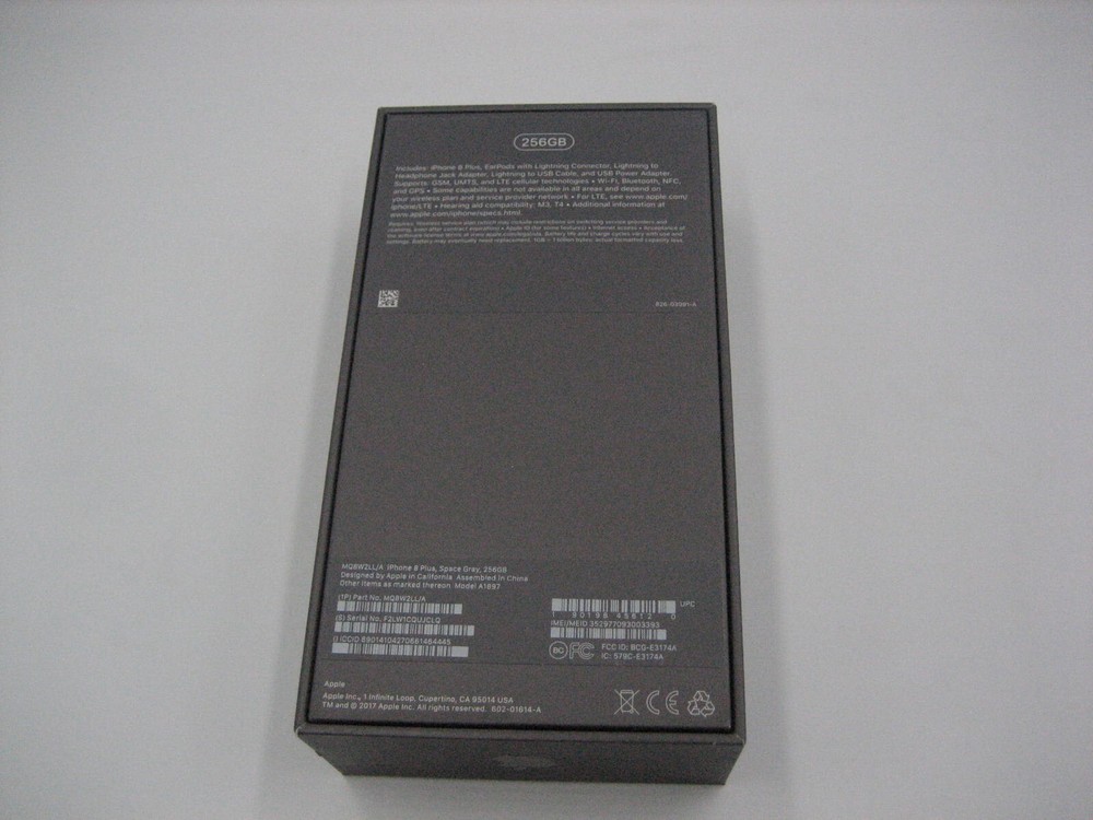 Apple iPhone 8 Space Gray 256GB Original Retail Packaging - EMPTY BOX ONLY