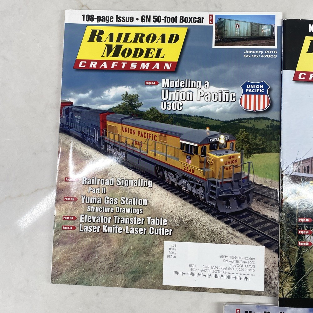Railroad Model Craftsman Magazine 7 Issues 2016