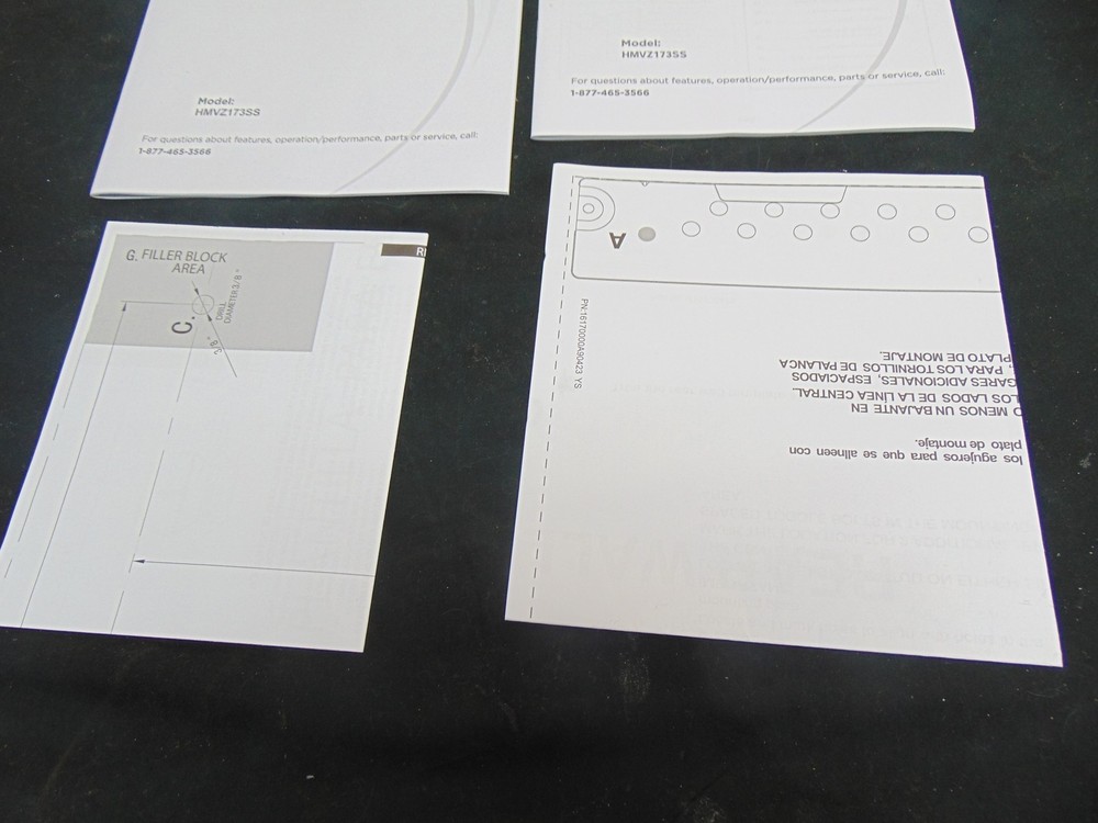 Hisense Microwave HMVZ173SS Instruction Manual