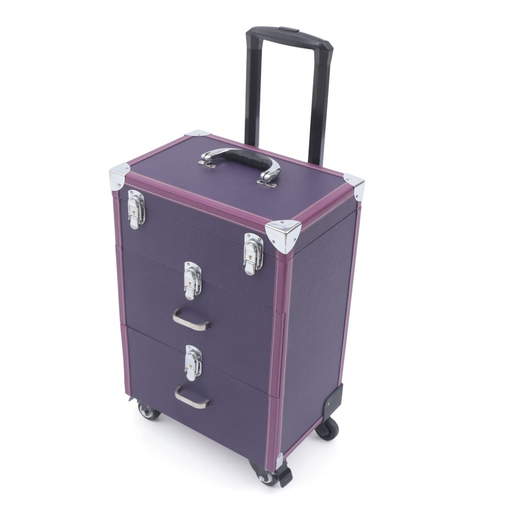 Large Rolling Cosmetic Case Makeup Trolley Rolling Makeup Case Waterproof