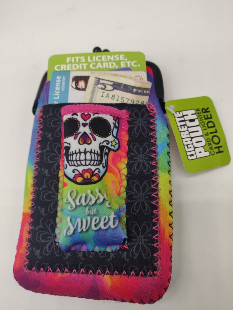 Smokezilla Tie Dye Style 100% Recycled Cigarette Pack Lighter Pouch
