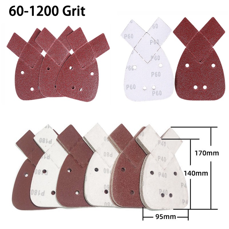 Rabbit Ear Triangular Sandpaper 4 Hole Self-Adhesive Sanding Disc 60 - 1200 Grit