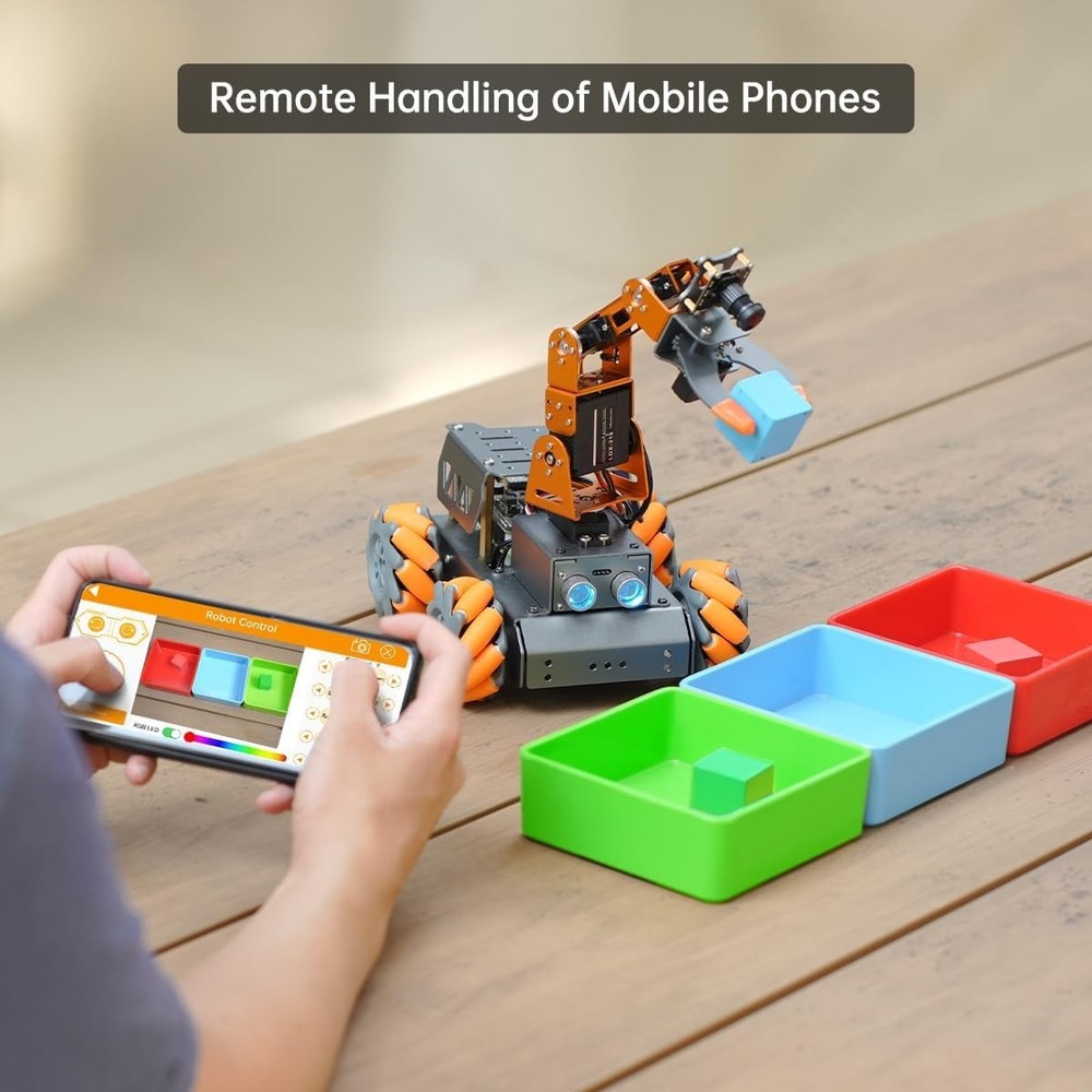 MasterPi 5DOF Robotic Arm for RaspberryPi 5 AI Vision Tracking Target Sorting...