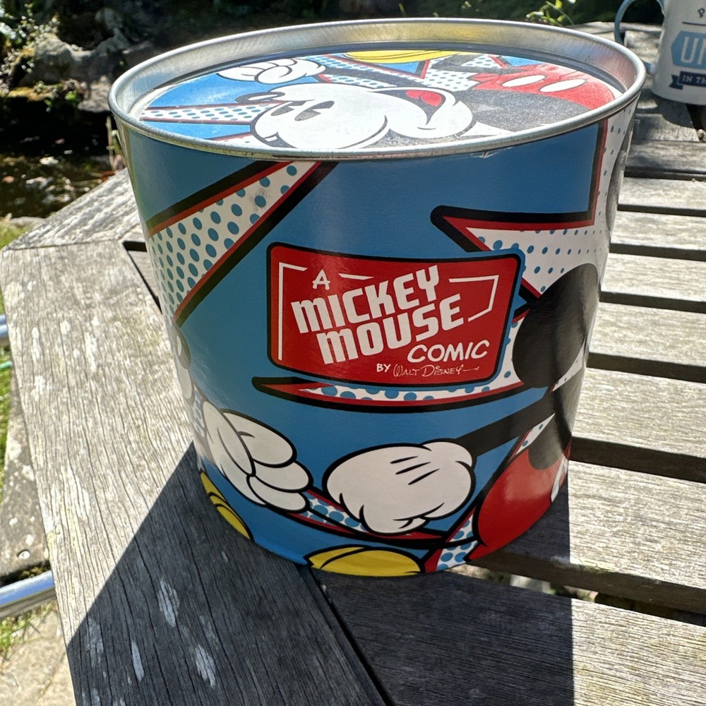 Bin COLLECTIBLE MICKEY MOUSE TIN WITH LID STORE