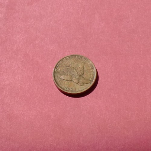 1858 Flying Eagle One Cent Coin (VG + Condition) #AA