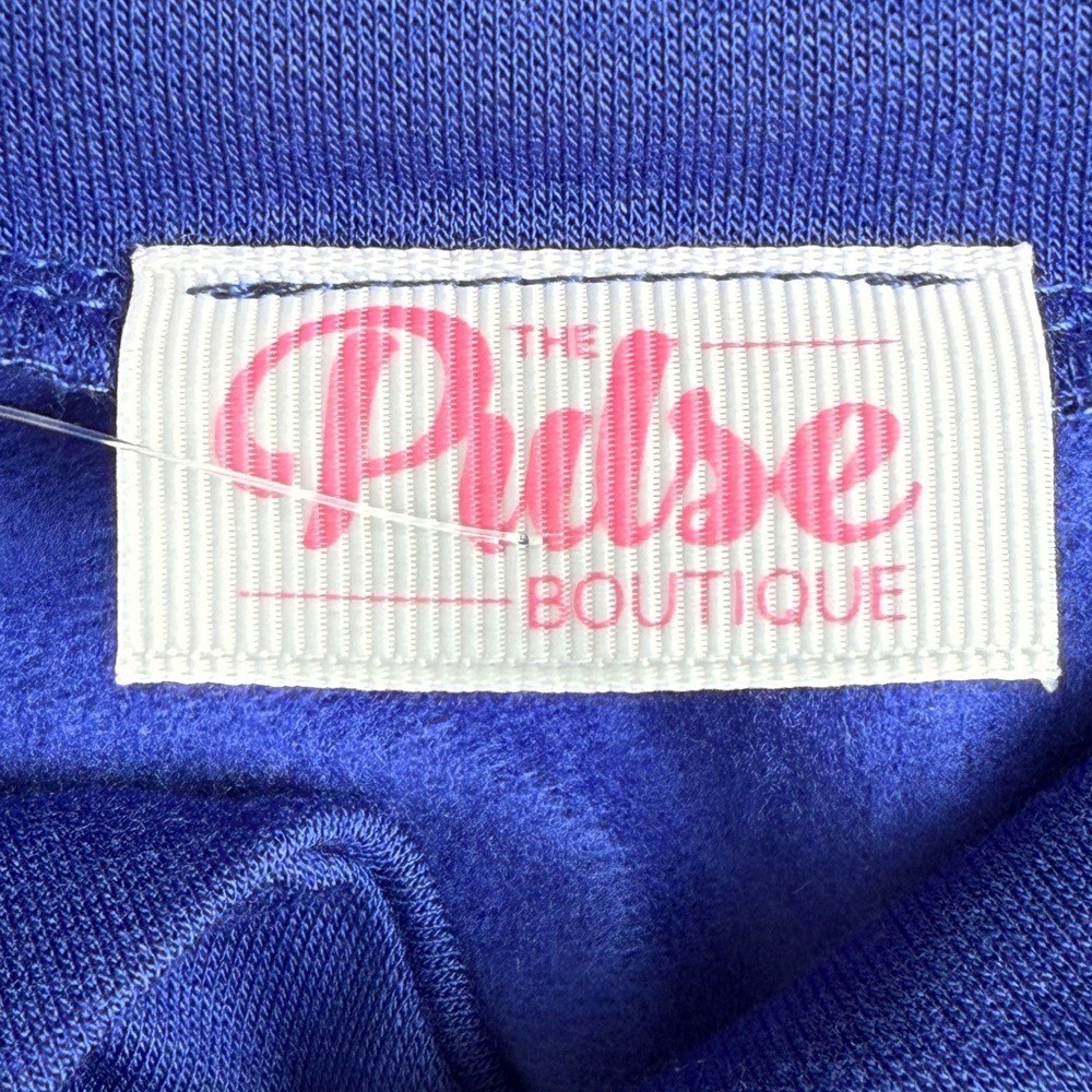 Royal Blue Zipper Pullover Top – Casual Quarter Zip M