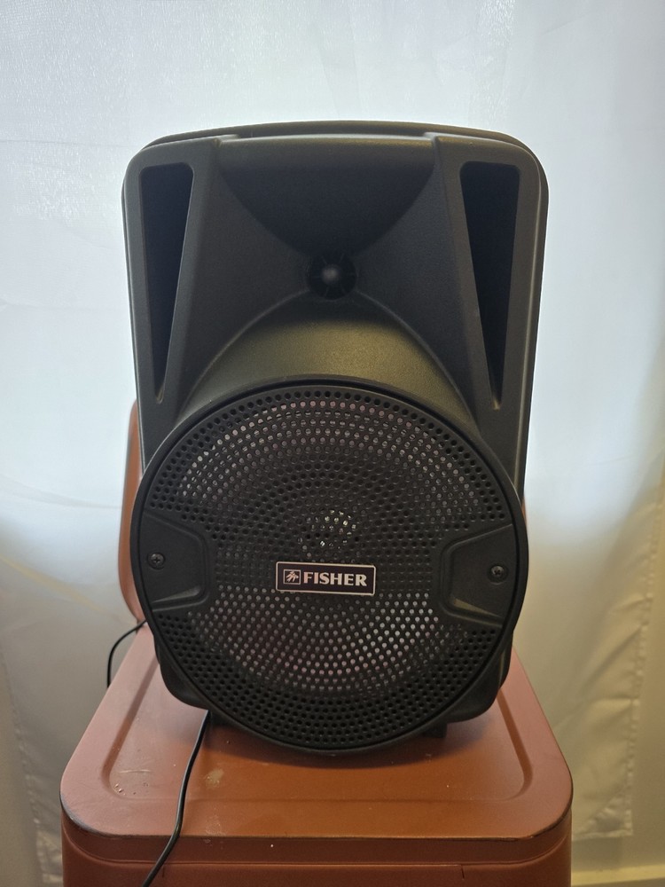 Fisher FBX815M Power Jam 8 Portable Karaoke Speaker System with Microphone Black