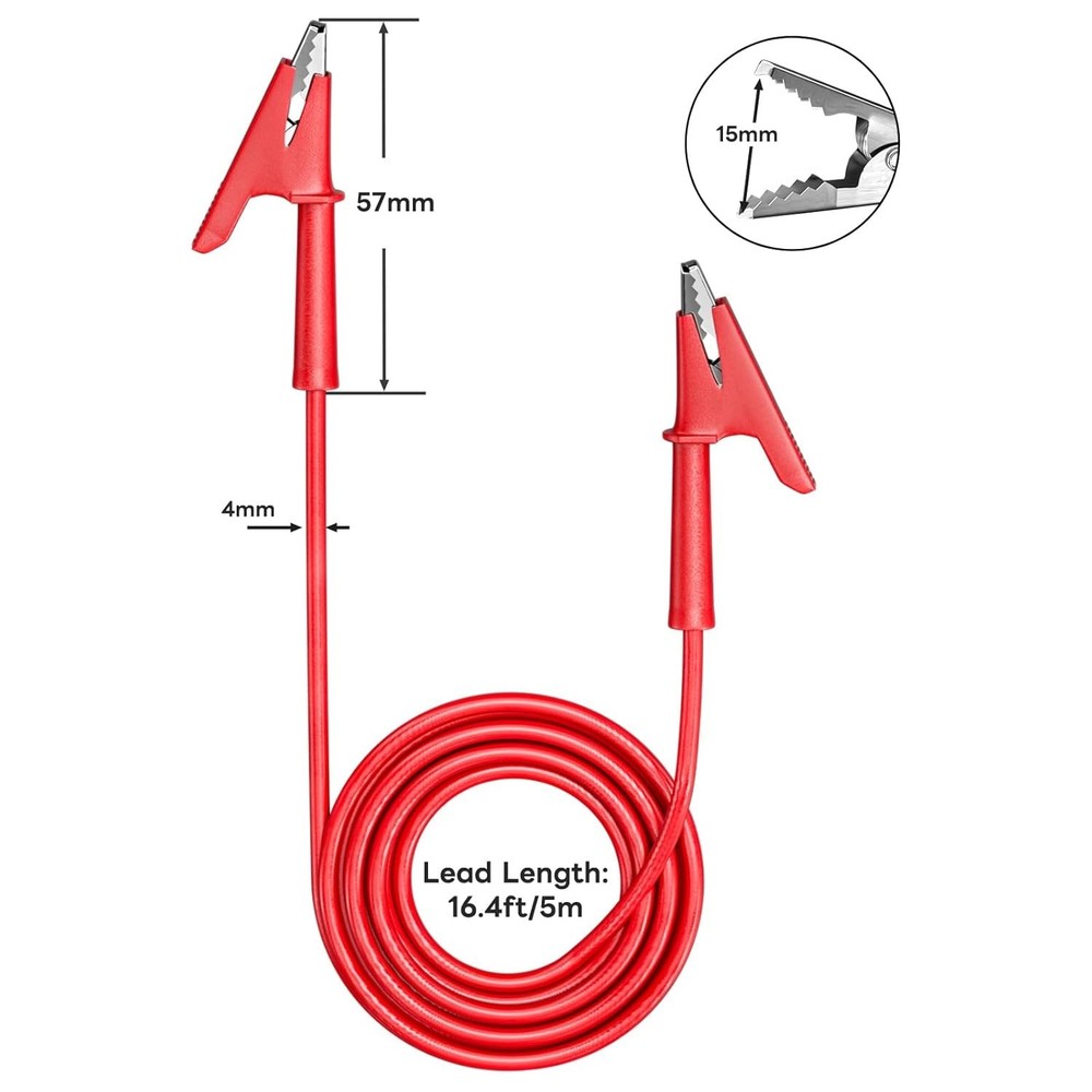 Flexible Copper Cable - 5PCS Alligator Clips Leads