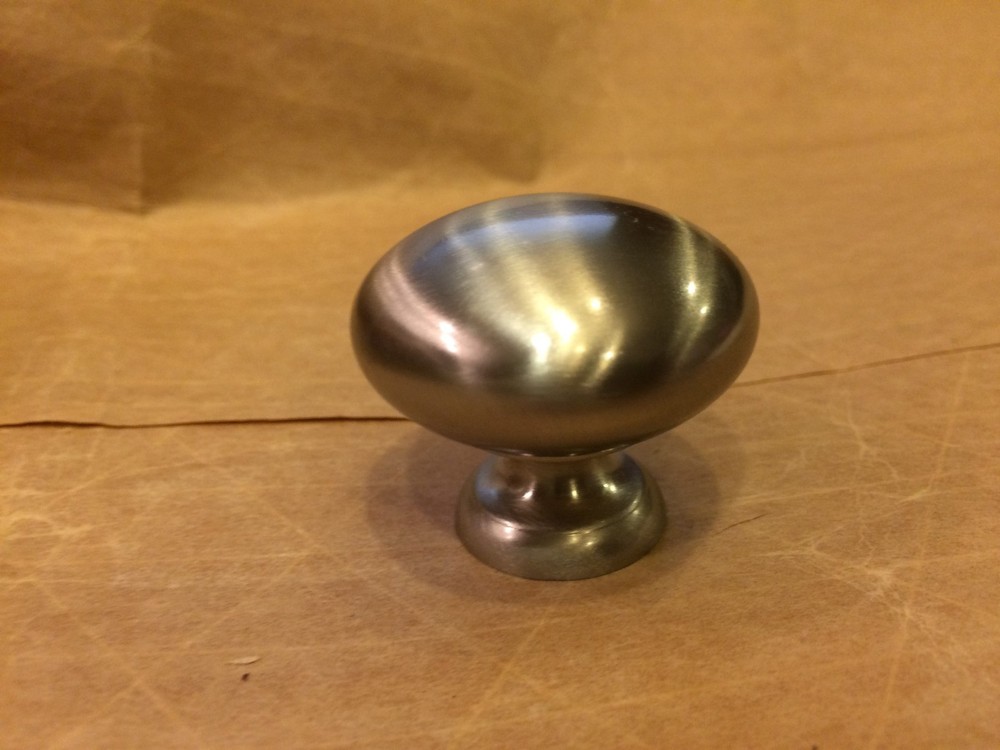 Heavy Beautiful 1-9/16" Diameter Satin Nickel Knob