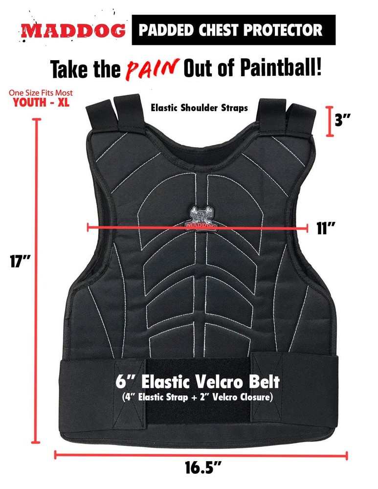 CLEARANCE Maddog Paintball Airsoft Protective Combo Black Small Medium