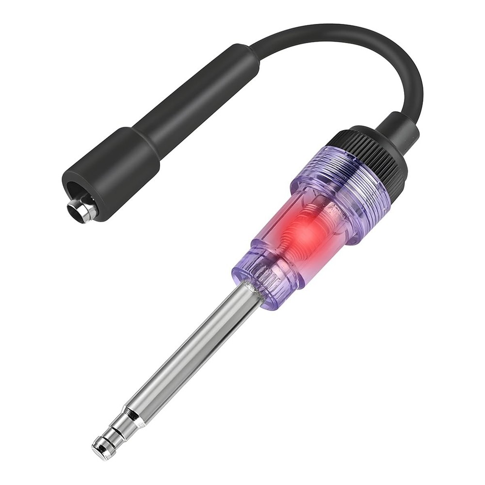 Inline Spark Plug Tester, Straight Boot Engine Ignition Tester White/1PCS