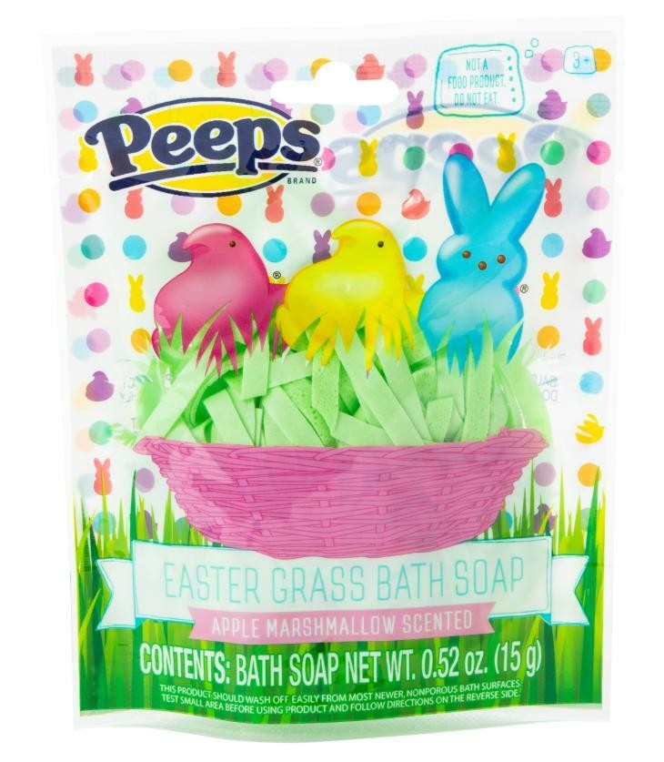 Peeps Easter Grass Colorful Bath Water Bath Soap 4-Pack Apple Marshmallow 0.52