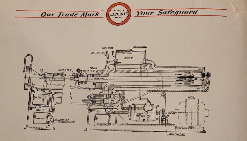 LAPOINTE Variable Speed Hydraulic Broaching Machine Sales Brochure