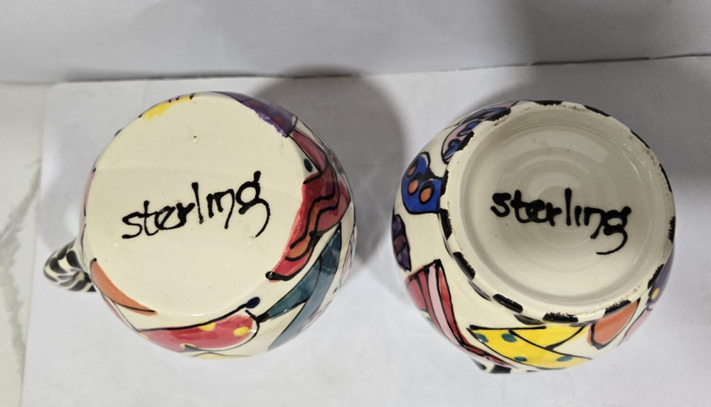ROBIN STERLING CERAMIC HIGH HEEL SUGAR & CREAMER SET FOR STUART WEITZMAN