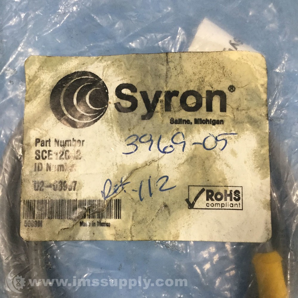 Syron SCE12042 Cable Assembly FNOB