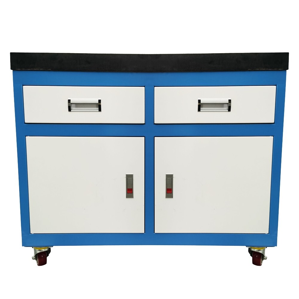 Tapping Machine Worktable Removable T-slot Table Fixed Base Storage Drawers