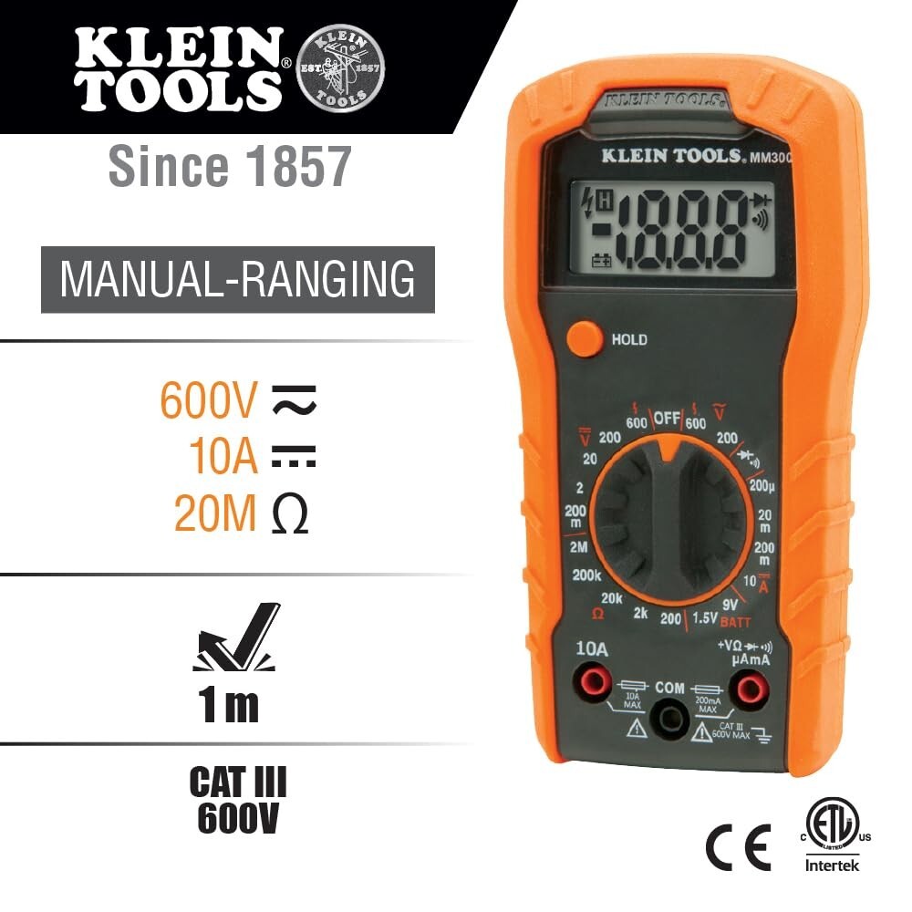 Essential Electrical Test Kit with Multimeter and Voltage Detector - Klein Tools