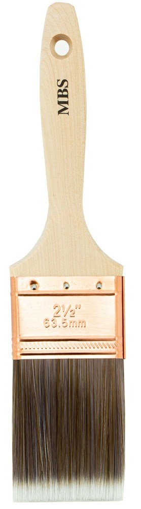 2.5" Flat Brush, Premium Series, Wood Beaver Handle