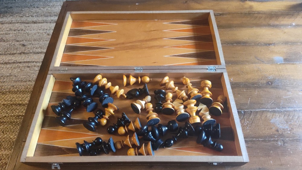 Wooden Folding Chess Game Set