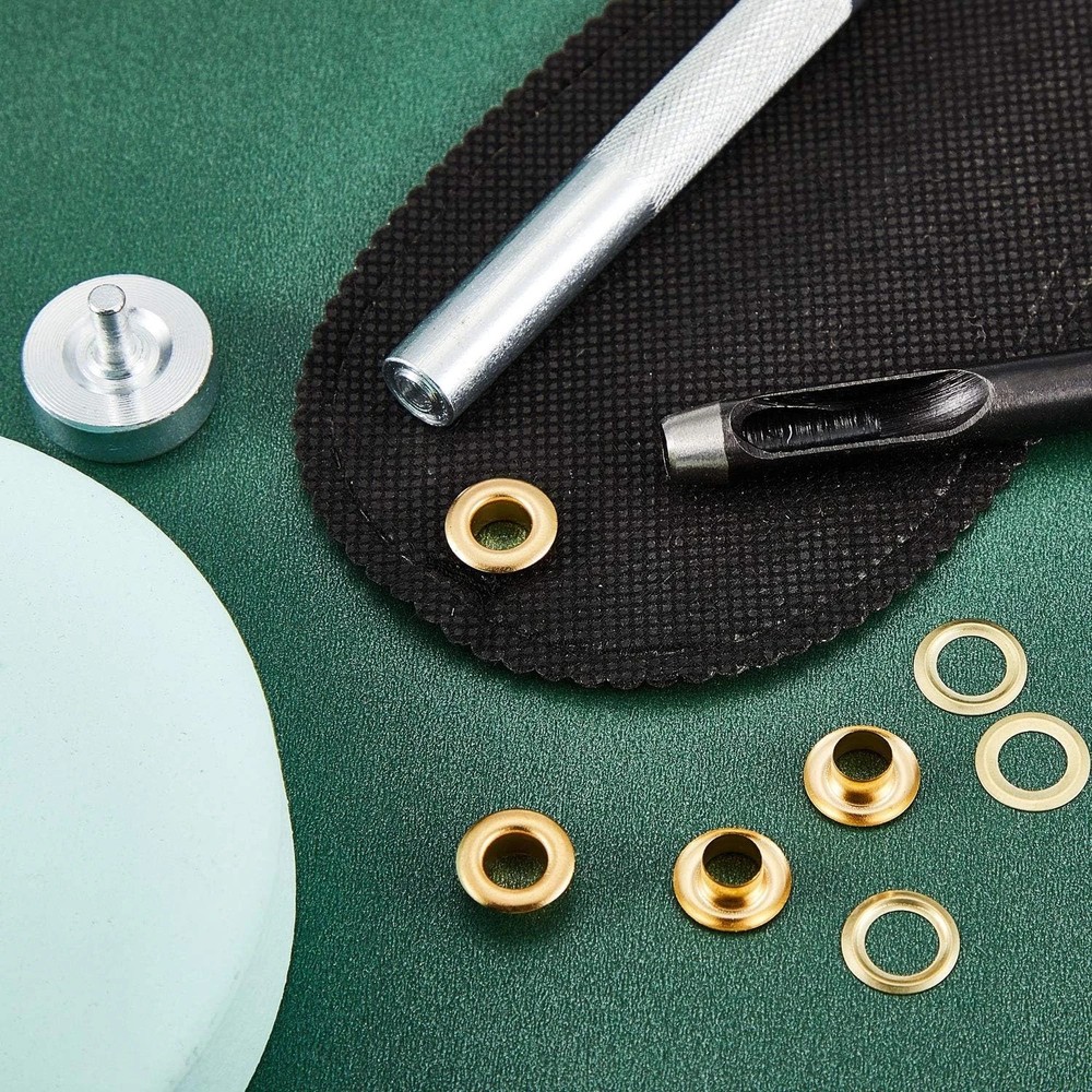100 Sets Grommet Eyelets Tool Kit, Grommet Setting Tool and Eyelets with Setting