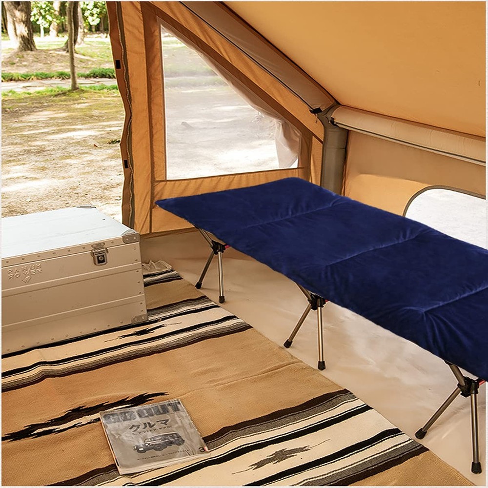 Thick Camping Sleeping Pad, Soft Comfortable Microfiber Camping Cot Pads for ...