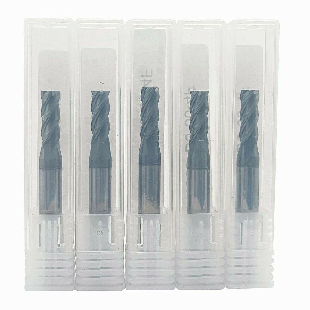 5pcs HRC60 D5 - 4F 5mm Solid Carbide Tungsten steel bits End mill Compression