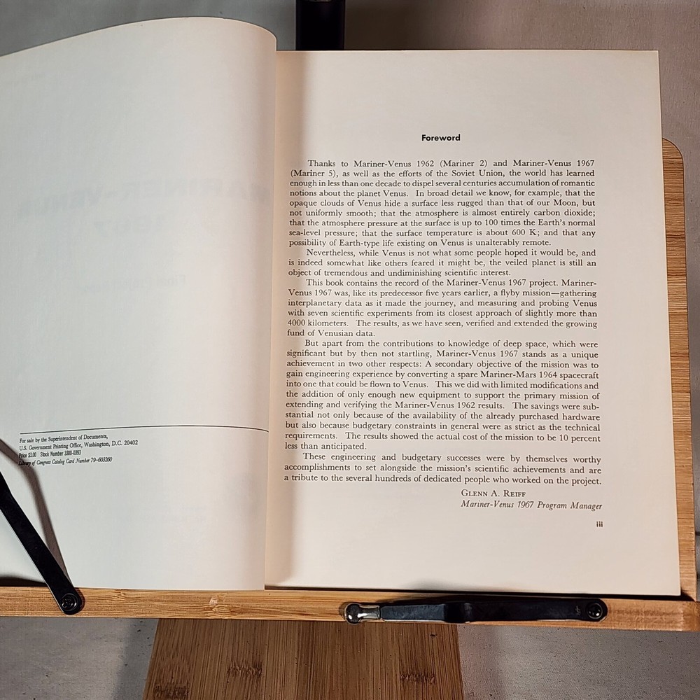 Mariner-Venus 1967 Final Project Report NASA SP-190 1971