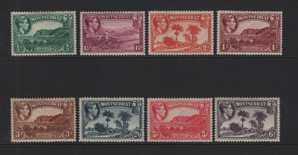 MONTSERRAT SC#95A-100A -- MH -- PERF 13 VARIETIES