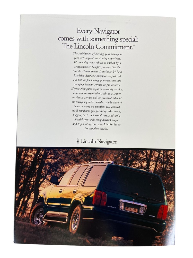 "ANYWHERE JAMES" LICOLN NAVIGATOR 1997 INTRODUCTION BROCHURE- MINT