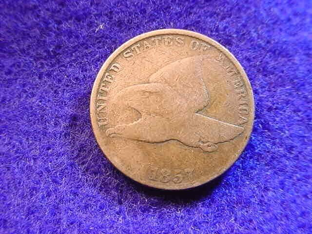 1857 FLYING EAGLE CENT GREAT COIN!! #54