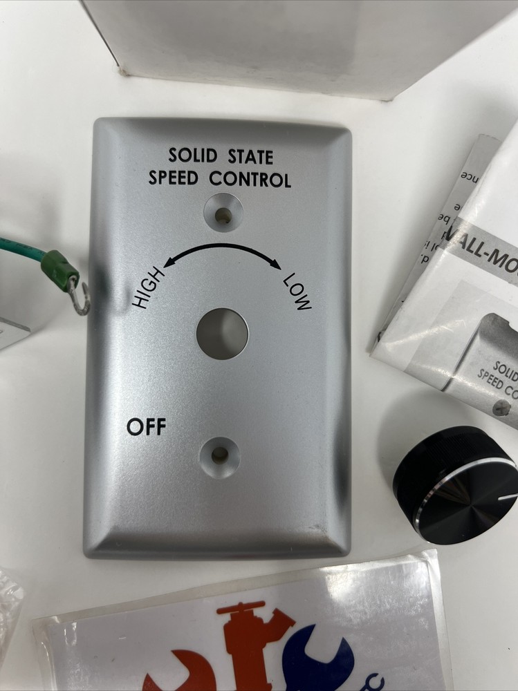 RAFFEL 385031 SOLID STATE SPEED CONTROL SWITCH FAN WALL MOUNT CONTROLLER 120V 50