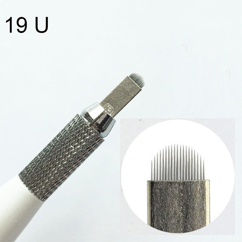 19U Shape Needles Microblading Eyebrow Tattoo Permanent Makeup Manual Blades