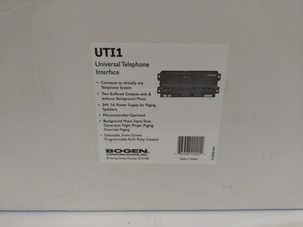 Bogen UTI1 Single Zone Paging Controller