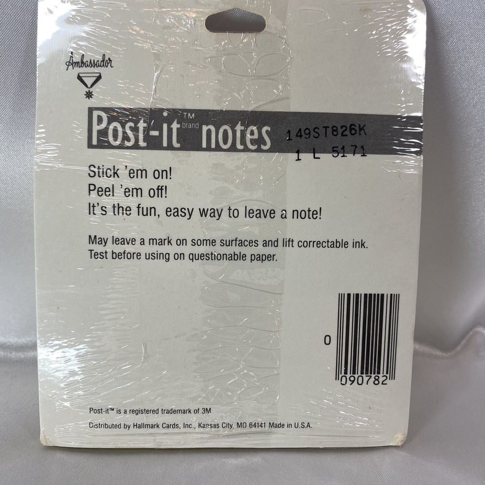 Hallmark Sticky Notepad When Late Delegate Post It Notes Vintage NOS NEW