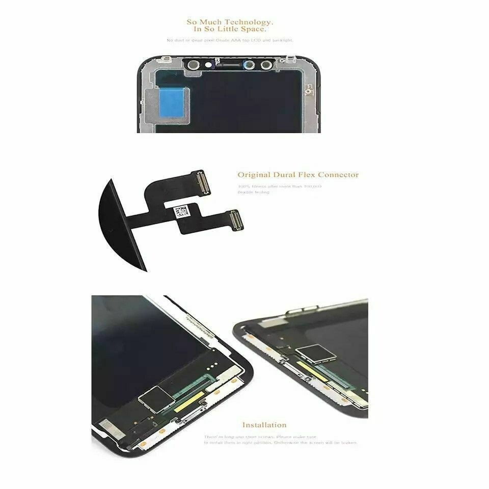 New iPhone X 5.8" LCD Display Touch Screen Digitizer Assembly Replacement Black