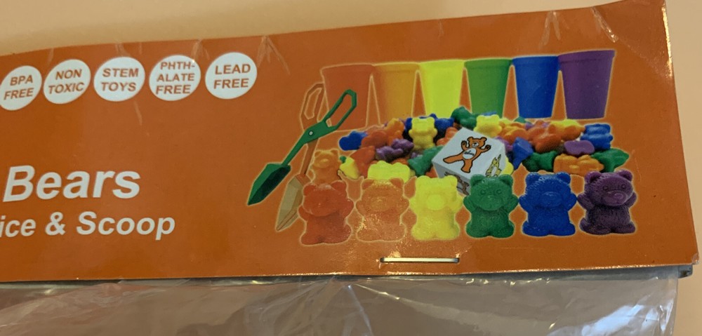 Skoolzy Rainbow Counting Bears with Sorting Cups and Dice