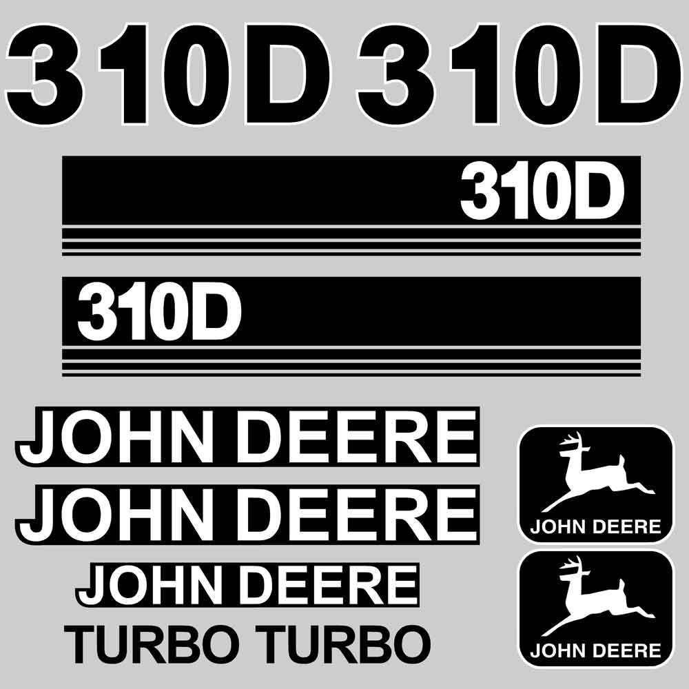 JOHN DEERE 310D BACKHOE LOADER REPRO DECAL SET