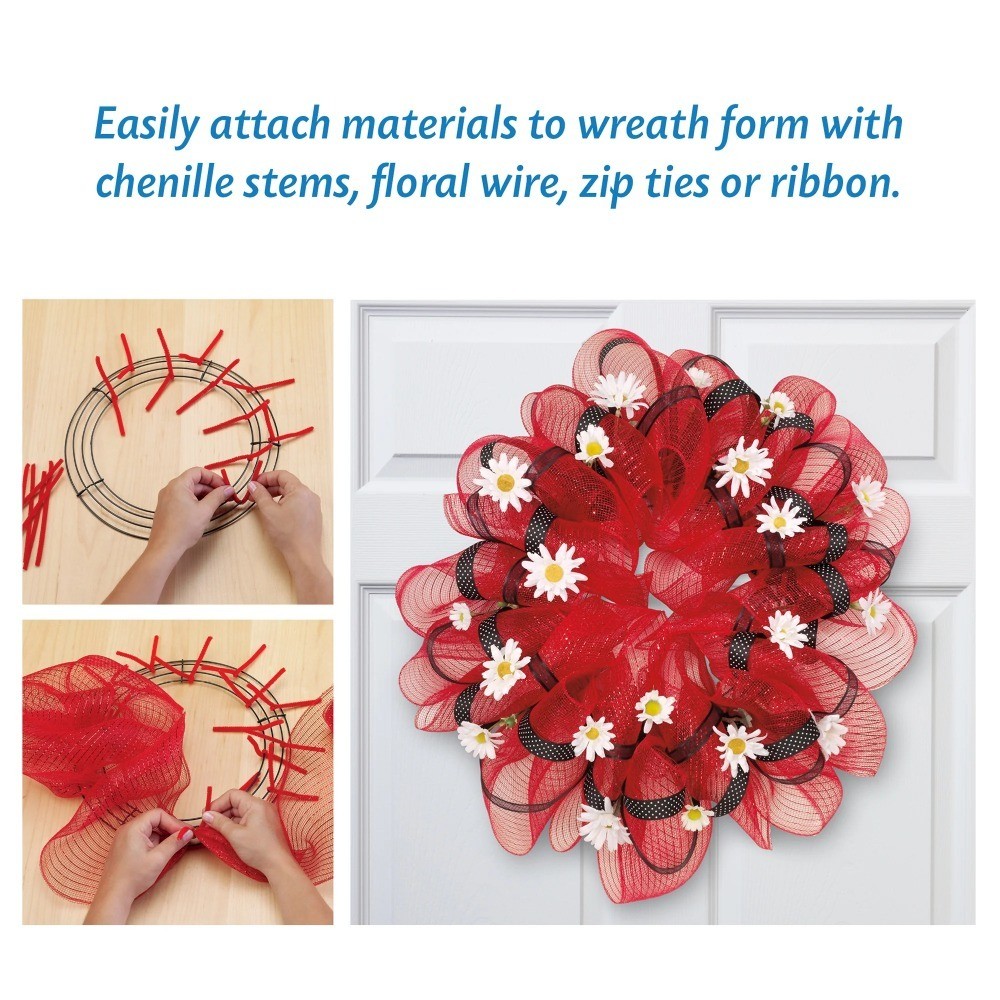 Wire Wreath Form 18 inch Green