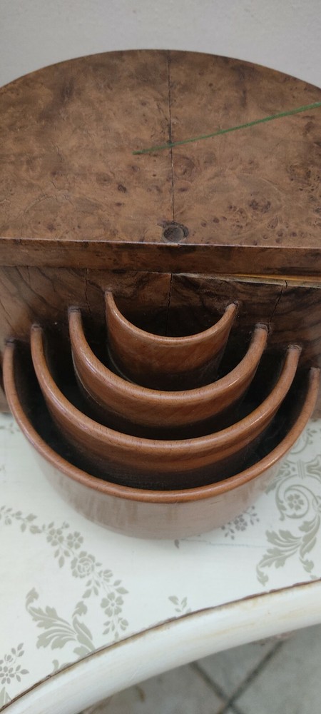 Cigarette holder, box, antique root box 1940s