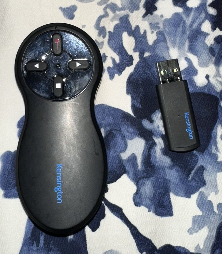 KENSINGTON 33374-P WIRELESS PRESENTER WITH LASER POINTER & USB RECEIVER