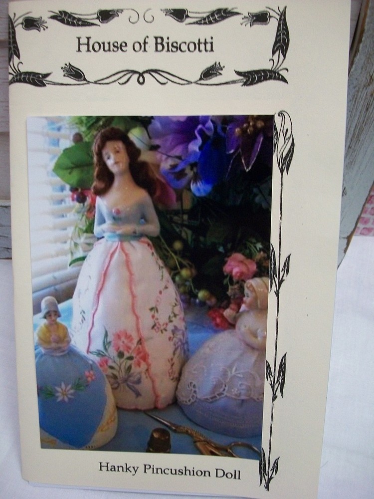 Half Doll, Pincushion, Pattern using Old Linens or Hanky's,