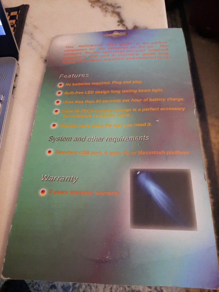 Notebook USB Light LED New in Package