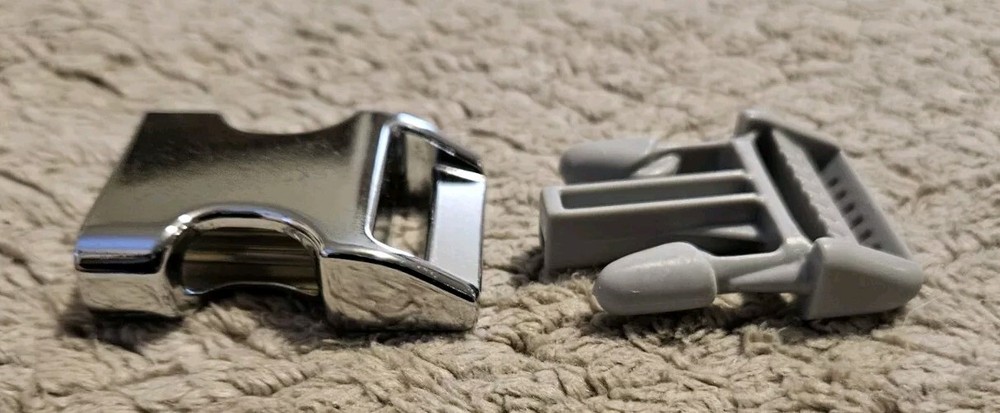 Side Release Buckle Half Plastic Half Metal 1.25 Inches Wide