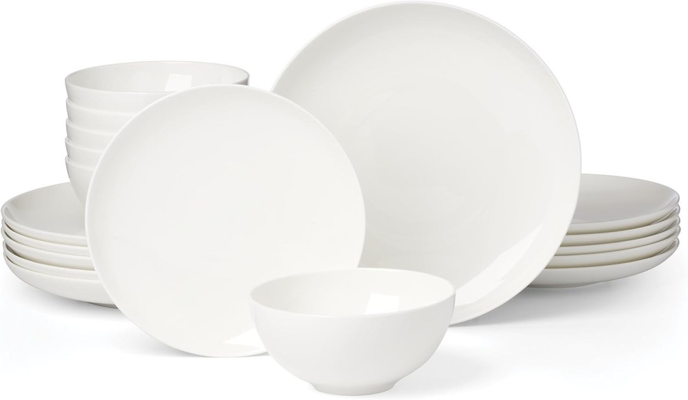 Lenox 899187 Studio 1414 Coupe 18-Piece Dinnerware Set, Service For 6