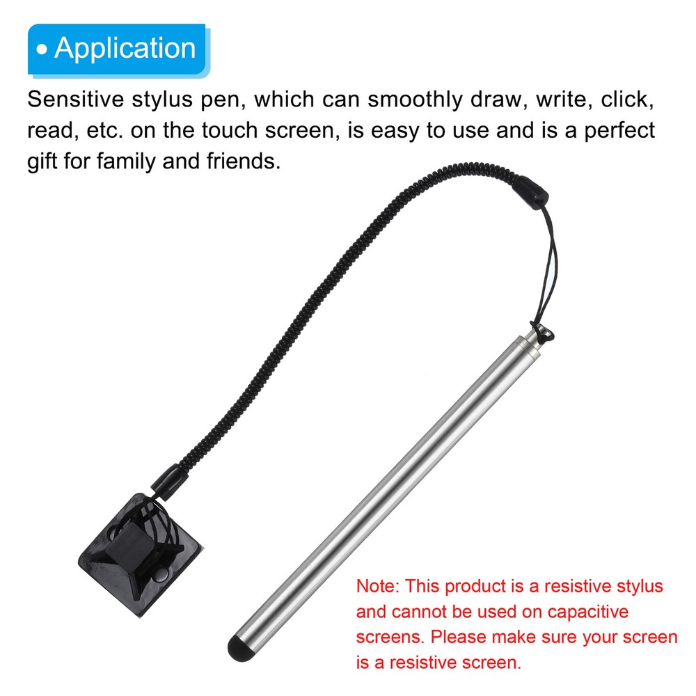 2pcs Resistive Touch Screens Pen Resistive Pen, Silver