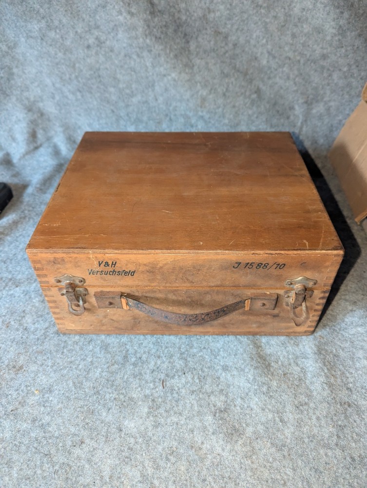 Antique Testing Set- Wheatstone Bridge, Wood Case, German