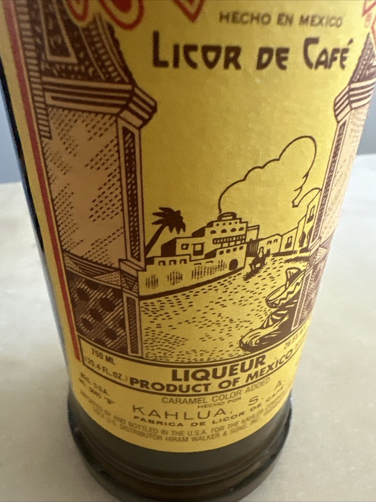 Vintage Kahlúa Bottle • Empty • Label & Original Cap Intact • B305