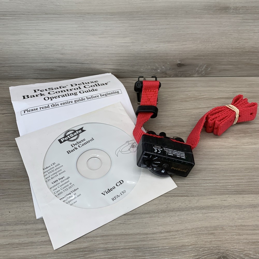 PetSafe DBC-100 Bark Control Collar Red Nylon Adjustable Strap No Battery New