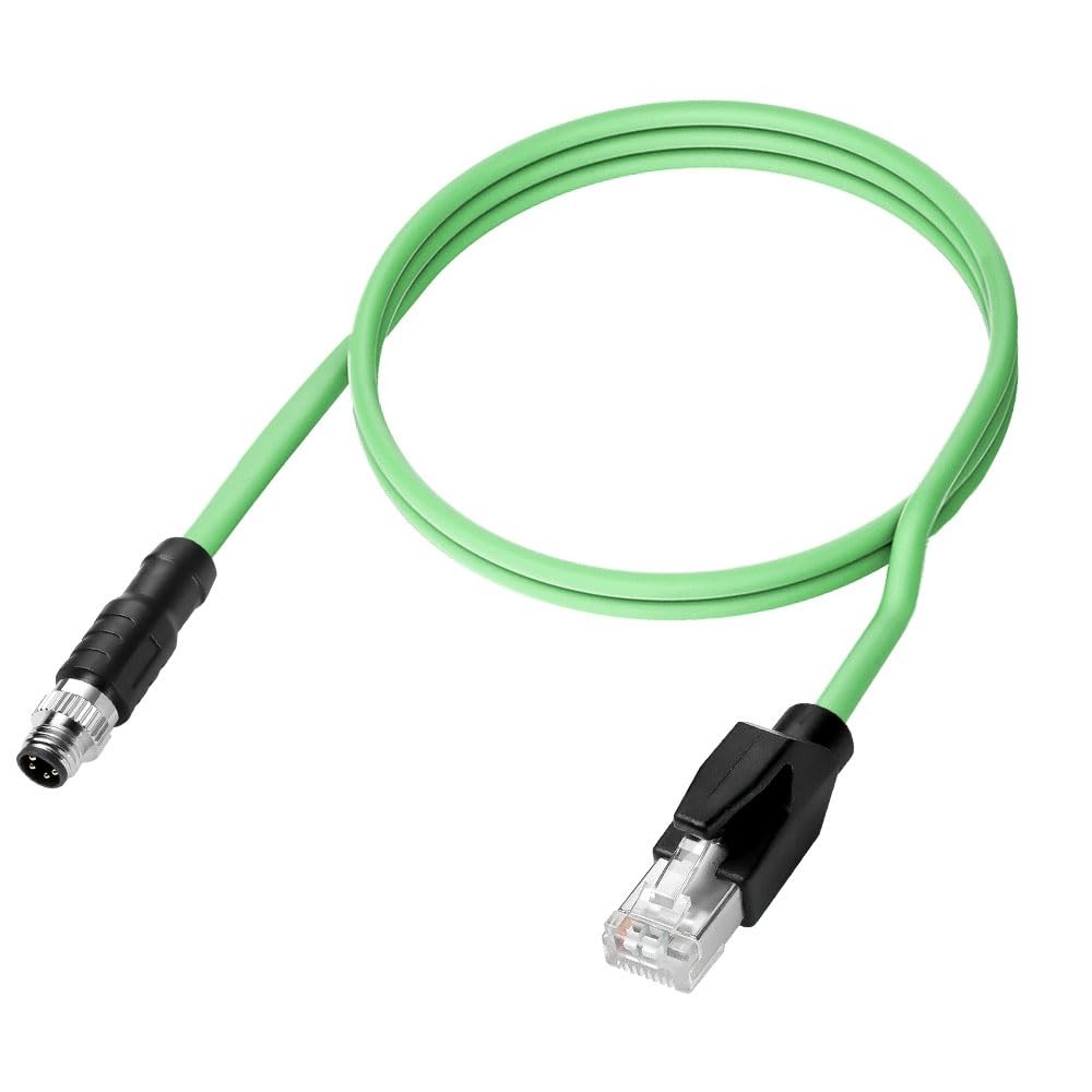 M8 A-Code 4 Pin to RJ45 Ethernet Cable Cat5e HighFlex Shielded for Beckhoff 26ft